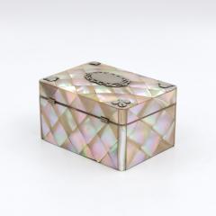 Mother of Pearl and Silver Whist Game Box English circa 1890 - 4153790
