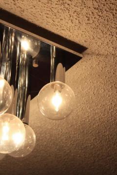 Motoko Ishii Vintage Motoko Ishii for Staff Leuchten Wall or Ceiling Lamp Chrome Glass - 3548986