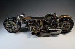 Motorcycle One of a Kind Machine Age Sculpture by John Gallagher - 1802028