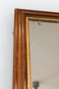 Moulded Oak Mirror Frame With Gilt Slip Original Mercury Plate - 1363505