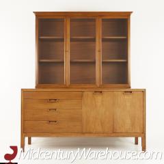 Mount Airy Janus Mid Century Walnut Credenza Buffet and China Cabinet - 2355465