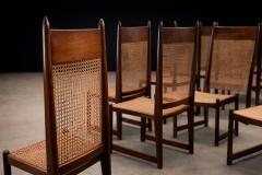 Moveis Fatima Set of 12 Brazilian Modern Dining Chairs in Rosewood Caning by Fatima - 4480755