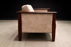 Moveis Fatima Sofa in Brazilian Rosewood and Warm Taupe Mohair F tima 1960s - 4557748