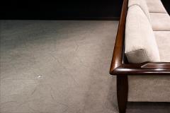 Moveis Fatima Sofa in Brazilian Rosewood and Warm Taupe Mohair F tima 1960s - 4557749