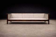 Moveis Fatima Sofa in Brazilian Rosewood and Warm Taupe Mohair F tima 1960s - 4557753