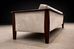 Moveis Fatima Sofa in Brazilian Rosewood and Warm Taupe Mohair F tima 1960s - 4557754