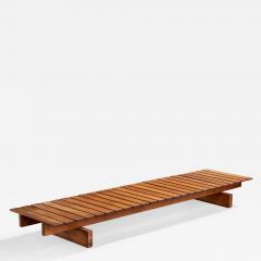 Moveis Maravilha Large Bench in Wood Brazil 1960s - 4787009