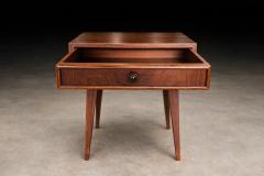 Moveis Teperman Brazilian Modern Pair of Imbuia wood Nightstands by Teperman Brazil - 4524902