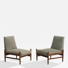 Moveis Teperman Lounge Chairs with Wood and Fabric Brazil 1960s - 4787043