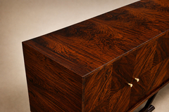Moveis Teperman Rosewood Credenza with Geometric Veneer Work by M veis Teperman - 4763752