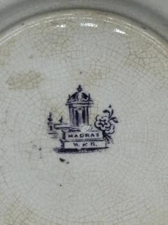 Mulberry Transferware Plate 5 13 W B Brownfield Madras Pattern - 3897715