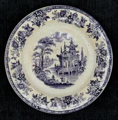 Mulberry Transferware Plate 5 13 W B Brownfield Madras Pattern - 3897737