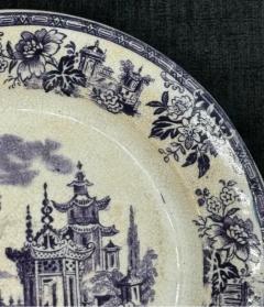 Mulberry Transferware Plate 5 13 W B Brownfield Madras Pattern - 3897738