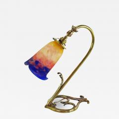 Muller Fr res Art Nouveau Bronze Glass desk lamp France C 1910 Muller Fr res Luneville  - 2301533