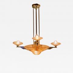 Muller Fr res French Art Deco Chandelier by Muller Fr res Luneville - 4336106