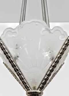 Muller Fr res French Art Deco Chandelier signed by Muller Ferers - 3941660
