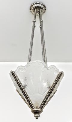 Muller Fr res French Art Deco Chandelier signed by Muller Ferers - 3941661