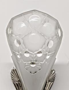 Muller Fr res French Art Deco Geometric Wall Sconce Signed by Muller Fr res - 3942095
