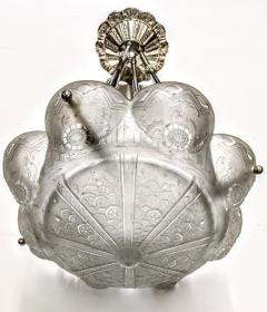 Muller Fr res French Art Deco Pendant Chandelier Signed by Muller Freres - 3940662