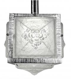 Muller Fr res French Art Deco Pendant or Flush Mount Signed by Muller Ferers - 3940572