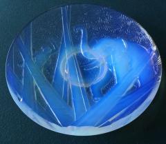 Muller Fr res M ller Freres Luneville Hunters Elephant Opalescent Glass Plate - 319326