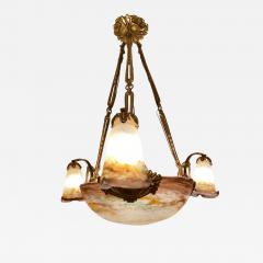 Muller Fr res Muller Freres French Art Deco Chandelier - 1752260