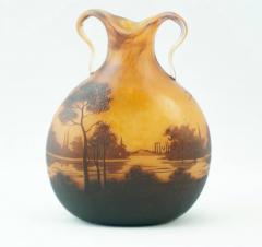 Muller Fr res Muller Freres Luneville Cameo Landscape vase 1900 - 3005790