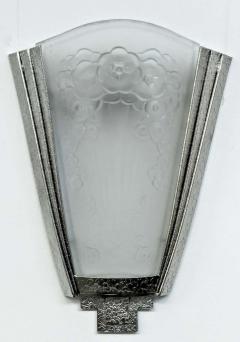 Muller Fr res Pair of French Art Deco Wall Lamps Sconces signed by Muller Ferers - 3942174