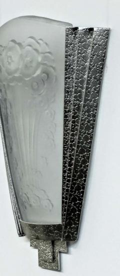Muller Fr res Pair of French Art Deco Wall Lamps Sconces signed by Muller Ferers - 3942177