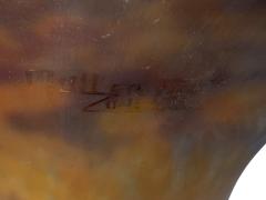 Muller Fr res SIGNED MULLER FRERES GLASS WROUGHT IRON ART DECO TORCHIERE BY FRANCOIS CARION - 4442126