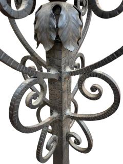 Muller Fr res SIGNED MULLER FRERES GLASS WROUGHT IRON ART DECO TORCHIERE BY FRANCOIS CARION - 4442129