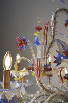 Multi Color Murano Glass Floral Chandelier 1960s - 4500441