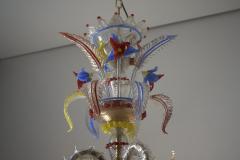 Multi Color Murano Glass Floral Chandelier 1960s - 4500442