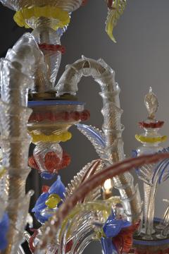 Multi Color Murano Glass Floral Chandelier 1960s - 4500446