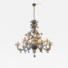 Multi Color Murano Glass Floral Chandelier 1960s - 4503977