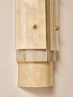 Multi Layers Murano Glass Wall Sconces in Beige Tones - 4693772