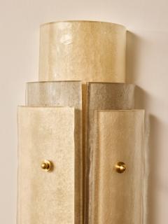 Multi Layers Murano Glass Wall Sconces in Beige Tones - 4693805