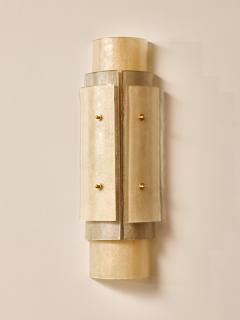 Multi Layers Murano Glass Wall Sconces in Beige Tones - 4693808