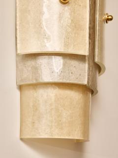 Multi Layers Murano Glass Wall Sconces in Beige Tones - 4693841