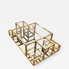 Multi Level Brass Coffee Table Italy 1960s - 850283