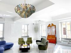 Multicolor Large Poliedri Murano Glass Chandelier or Ceiling Light - 2300935