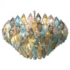 Multicolor Large Poliedri Murano Glass Chandelier or Ceiling Light - 2300940