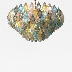 Multicolor Large Poliedri Murano Glass Chandelier or Ceiling Light - 2301529