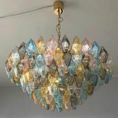 Multicolor Large Poliedri Murano Glass Chandelier or Ceiling Light - 2786942