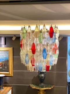 Multicolor Poliedri Murano Glass Chandelier in the Manner of Gio Ponti - 3089855