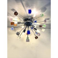 Multicolor Star Sputnik Little Cubes Murano Glass Flush Mount - 4460538