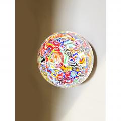 Multicolored Murrine Little Sphere Wall Sconce O Flush Mountt in Murano Glass - 4602733