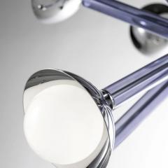 Multiforme for Cosulich Italian Contemporary Chrome Blue Glass 12 Light Sputnik - 3939575