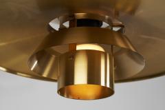 Multilayered Danish Brass Pendant Light Denmark 1960s - 2938423