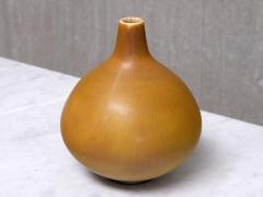 Munk Keramik Munk Keramik Ochre Hares Fur Glazed Ceramic Vase Enk ping Sweden 1950s - 4747773
